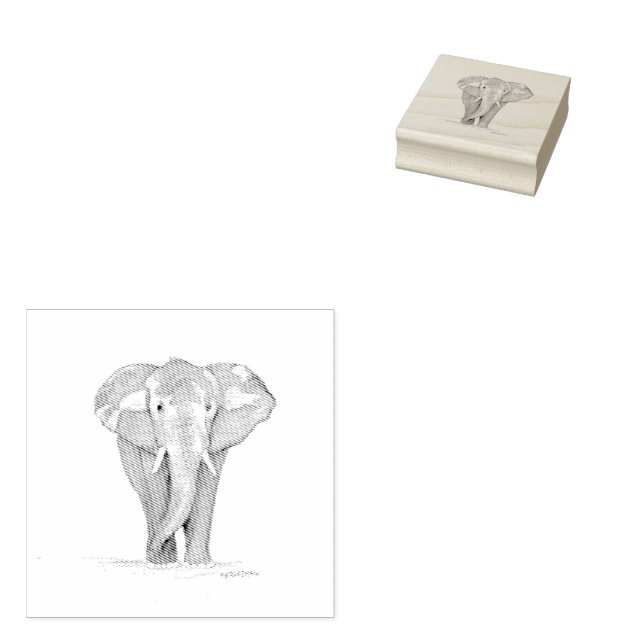 elephant rubber stamp (Stamped)