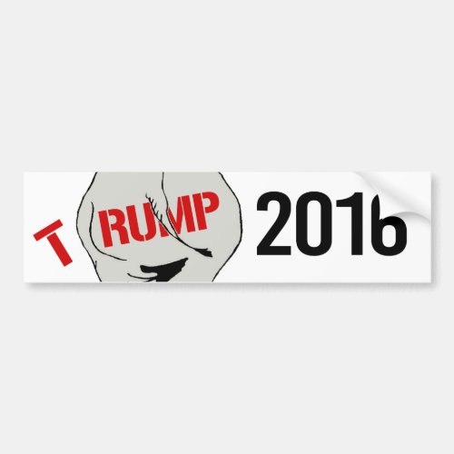 ELEPHANT RUMP 2016 _ Liberal Humor _png Bumper Sticker