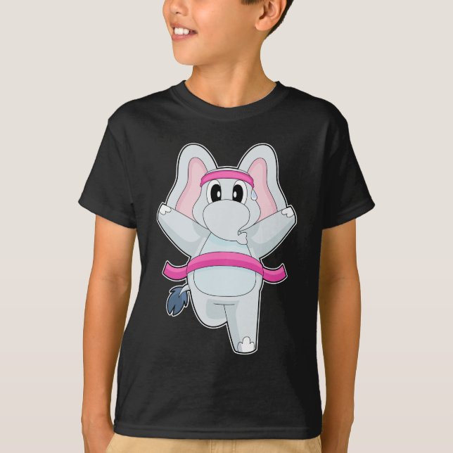 Elephant Runner Running Sports T-Shirt (Front)