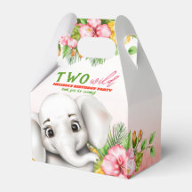 Elephant Safari 2nd Birthday Favor Boxes