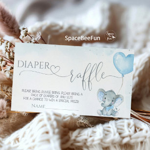 Elephant Safari Baby shower Enclosure Card