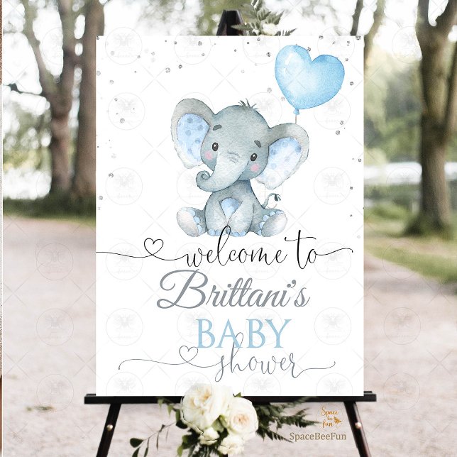 Elephant Safari Baby shower  Foam Board (Elephant Safari, Baby Shower, Welcome Sign, Jungle Theme, Baby Shower Decoration, Safari Party, Elep)
