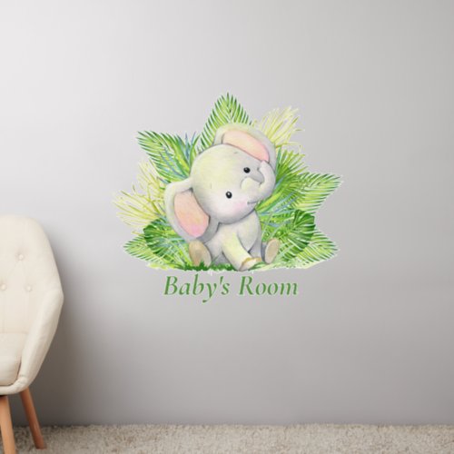 Elephant Safari Babys Room Wall Decal