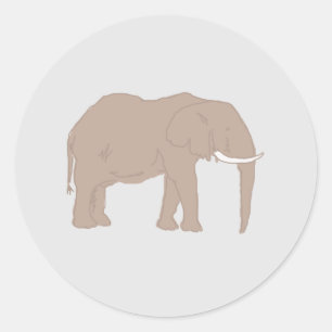 Elephant Safari Party Thank You Stickers