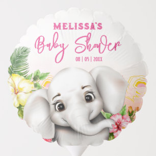 Elephant Safari Tropical Jungle Baby Shower Balloon