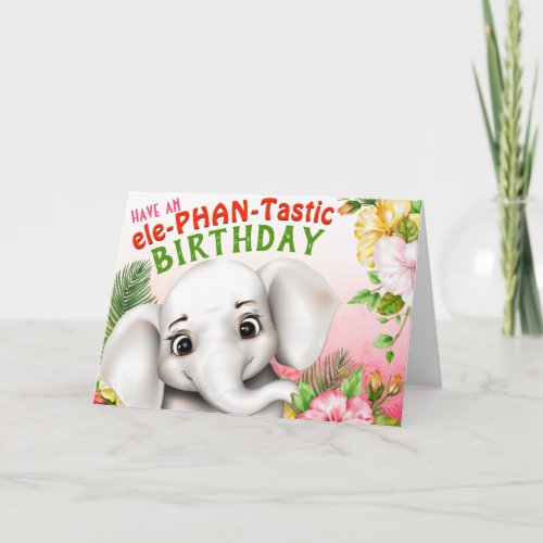 Elephant Safari Tropical Jungle Card