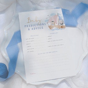 Elephant Sailboat Baby Predictions & Advice Game