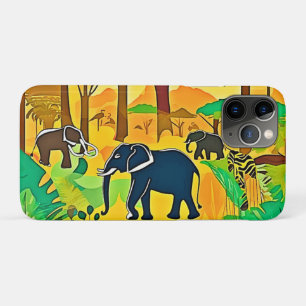 Elephant Savanna Jungle Art iPhone 11 Pro Case