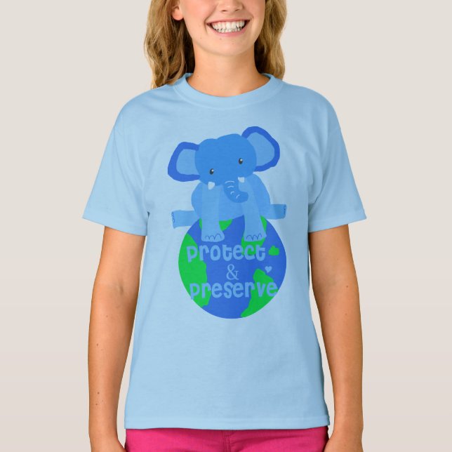elephant save the earth T-Shirt (Front)