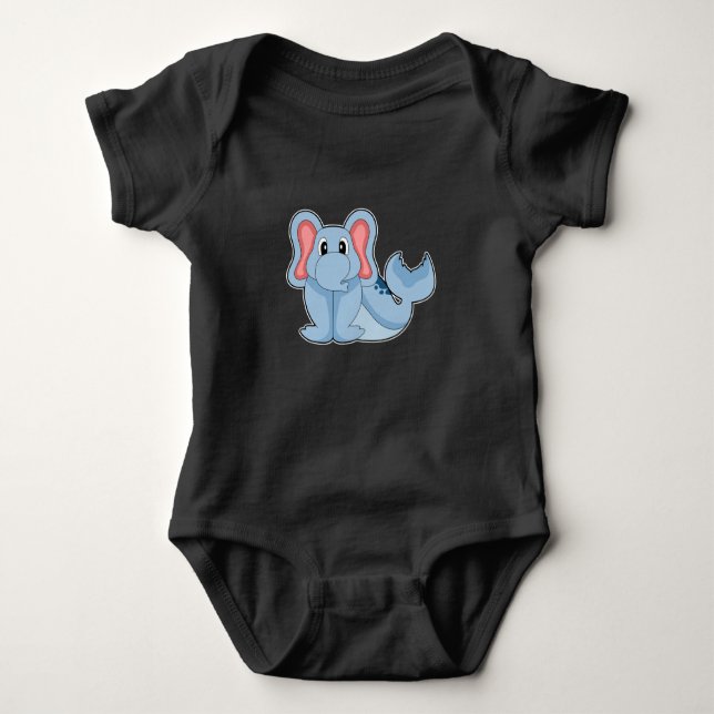 Elephant Seal Baby Bodysuit (Front)