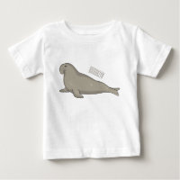 Elephant seal cartoon illustration
