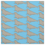 Elephant seal cartoon illustration fabric