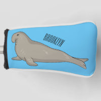 Elephant seal cartoon illustration