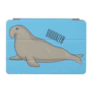 Elephant seal cartoon illustration iPad mini cover