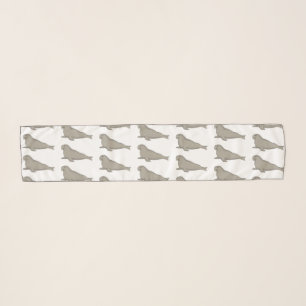 Elephant seal cartoon illustration  scarf