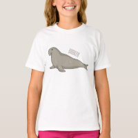 Elephant seal cartoon illustration