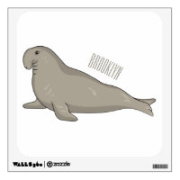 Elephant seal cartoon illustration
