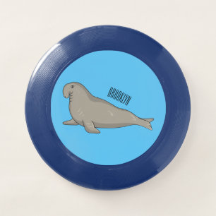 Elephant seal cartoon illustration  Wham-O frisbee