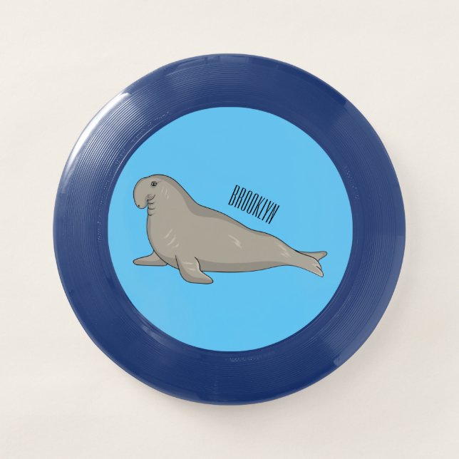 Elephant seal cartoon illustration  Wham-O frisbee (Front)