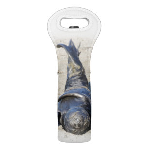 Elephant seal pup wine tote