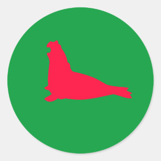 Elephant Seal Sticker Red