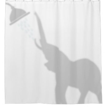 Elephant Shadow Silhouette Shadow Buddies Shower Shower Curtain by getyergoat at Zazzle
