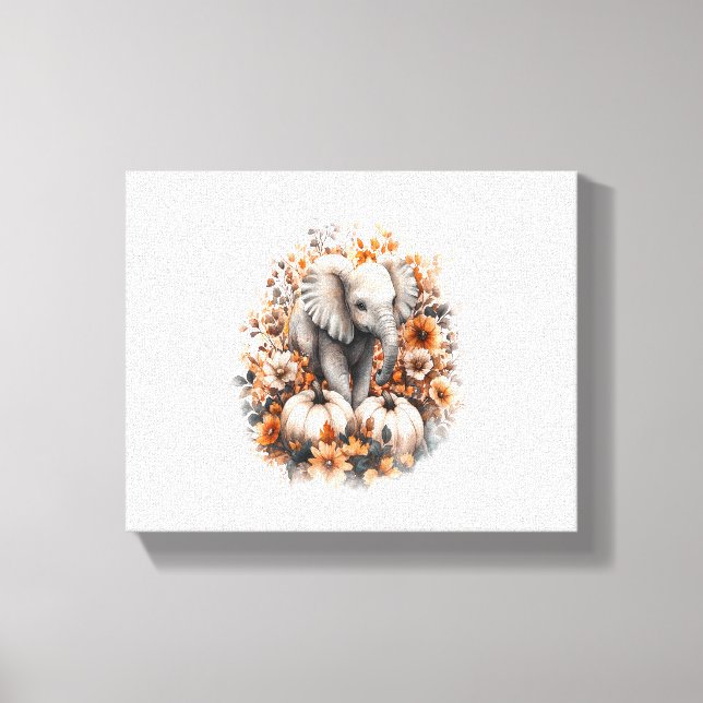 Elephant Shirt Country Pumpkin Canvas Print (Front)