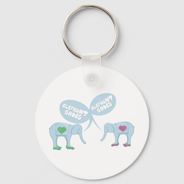 Elephant Shoes Keychain (Front)