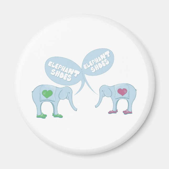 Elephant Shoes Magnet (Front)