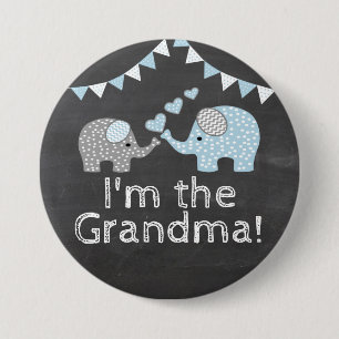 Elephant Shower Chalkboard Look    I'm The Grandma Button