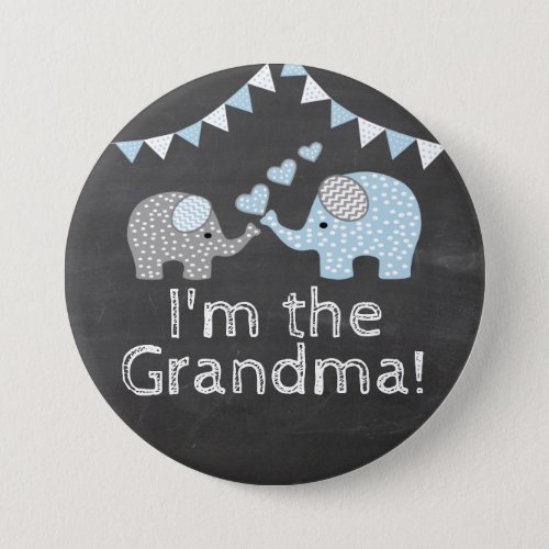 Elephant Shower Chalkboard Look   Im The Grandma Button