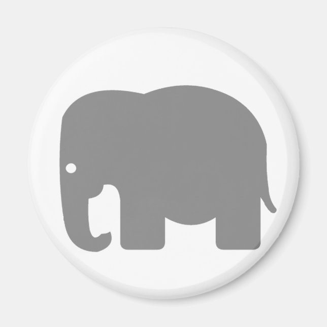 Elephant Silhouette Magnet (Front)