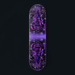 Elephant Skateboard Purple Pink Starry Night<br><div class="desc">Skateboard with Neon Purple Pink Elephant Walking At Starry Night Magic Animal Drawing - Choose / Add Your Unique Text / Color - Make Your Special Skateboard Gift - Resize and move or remove and add elements / image with customization tool ! - Drawing and Design by MIGNED. You can...</div>