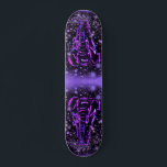Elephant Skateboard Purple Pink Starry Night<br><div class="desc">Skateboard with Neon Purple Pink Elephant Walking At Starry Night Magic Animal Drawing - Choose / Add Your Unique Text / Color - Make Your Special Skateboard Gift - Resize and move or remove and add elements / image with customization tool ! - Drawing and Design by MIGNED. You can...</div>