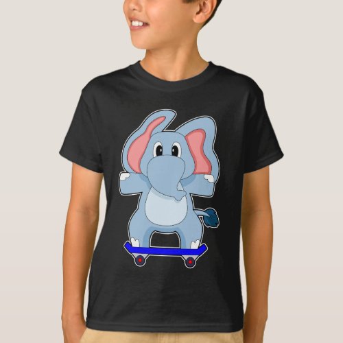 Elephant Skater Skateboard Sports T_Shirt