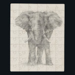 Elephant Sketch Jigsaw Puzzle<br><div class="desc">This sketch features an African elephant | Ethan Harper. Image ID: 116578Z</div>