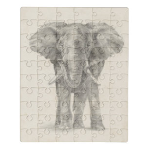 Elephant Sketch Jigsaw Puzzle