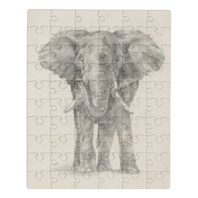 Elephant Sketch Jigsaw Puzzle (Puzzle Vertical)
