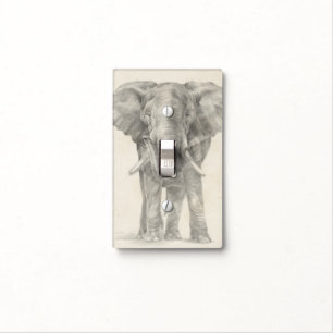 Elephant Sketch Light Switch Cover