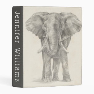 Elephant Sketch Mini Binder