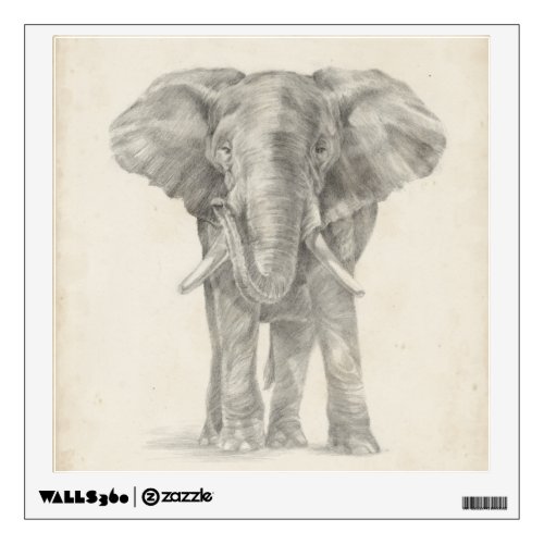 Elephant Sketch Wall Decal