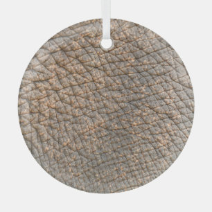 Elephant Skin: Abstract Texture Background Glass Ornament