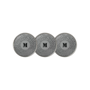 Elephant skin pattern modern monogram customizable golf ball marker