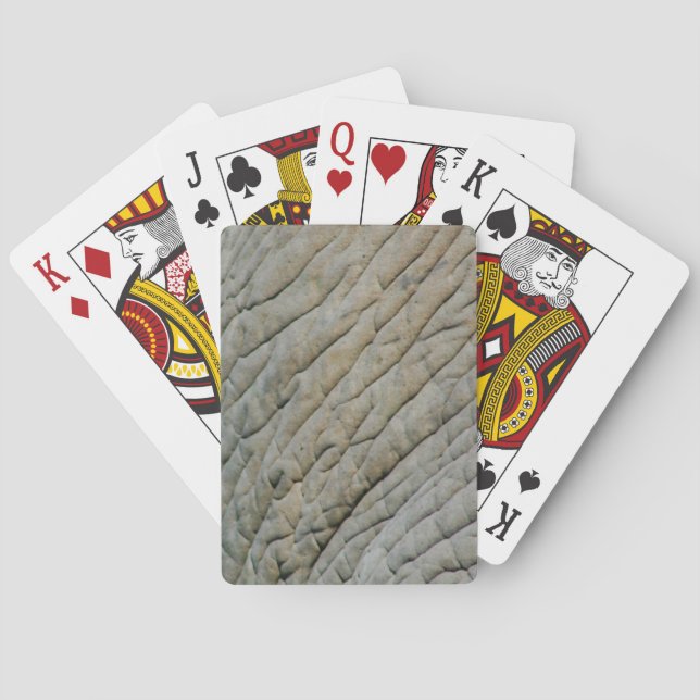Elephant Skin Personalized With Your Name Poker Cards (Back)