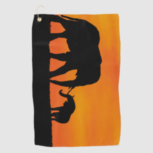 elephant, ,sky ,animals ,sunrise ,nature ,african golf towel
