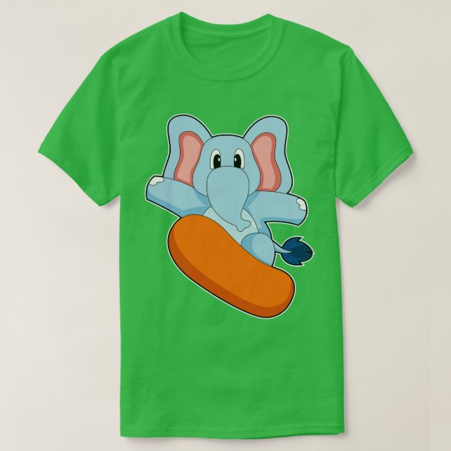 Elephant Snowboard Winter sports 2 T-Shirt (Design Front)