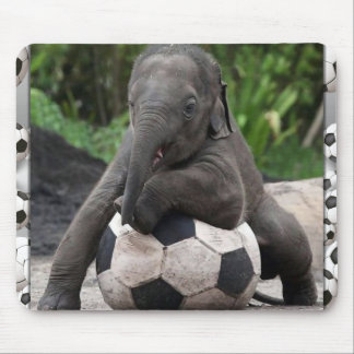 Elephant Soccer Mouse Pad