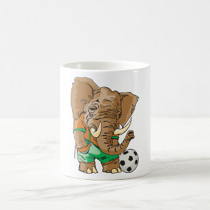 Elephant Soccer Player Funny Sports Animal  Coffee Mug