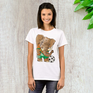 Elephant Soccer Player Funny Sports Animal  T-Shirt