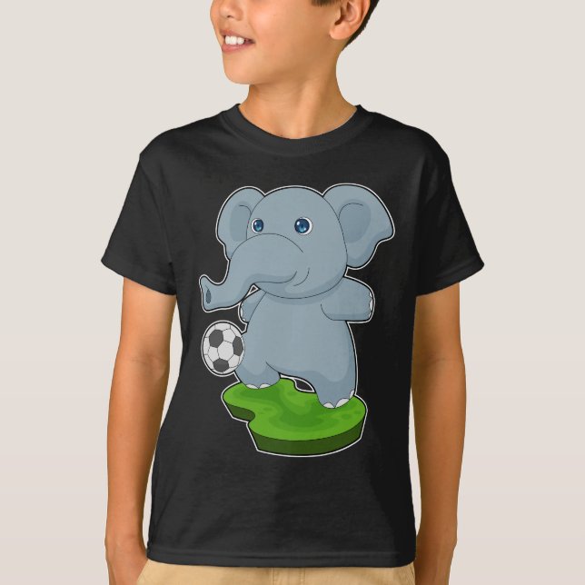 Elephant Soccer player Soccer Sports T-Shirt (Front)